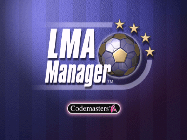 LMA Manager title screen for Playstation